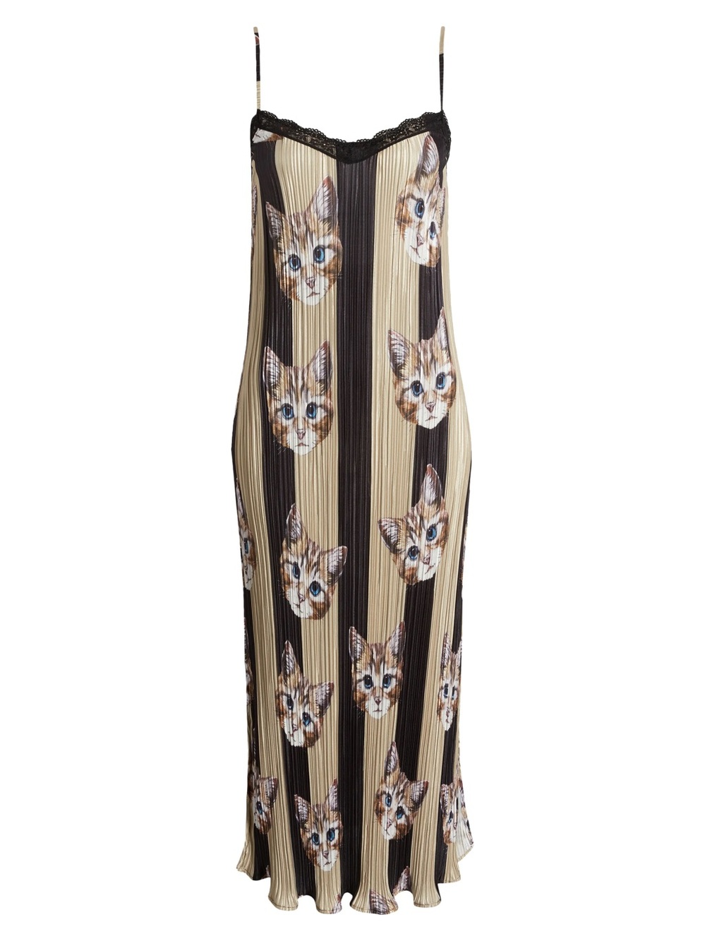 Dressed in LALA Money Honey Plissé Midi Slipdress in Pretty Kitty - Picture 4 of 7